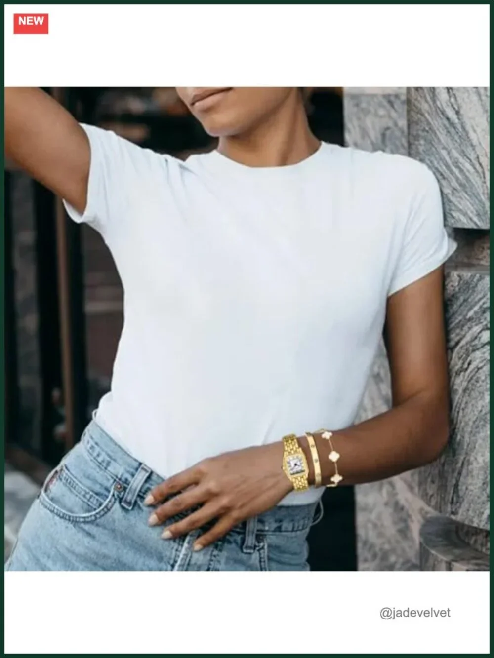 Gold Toned Bangle Watch and Diamond Tennis Bracelet Set Vintage Design Water